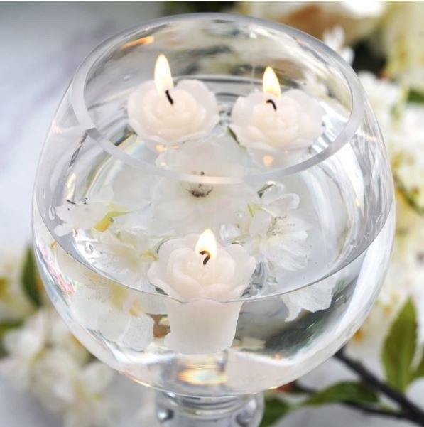 Junda sweet 16 decorative candles with jars floating silicone soap / floating candle mold small floating candle