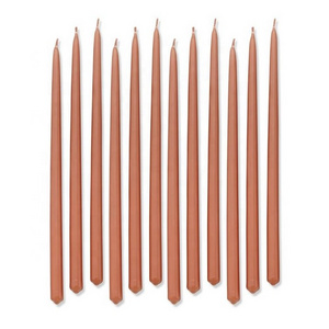 Junda red taper candles scented colored flame candle blush pink taper candle