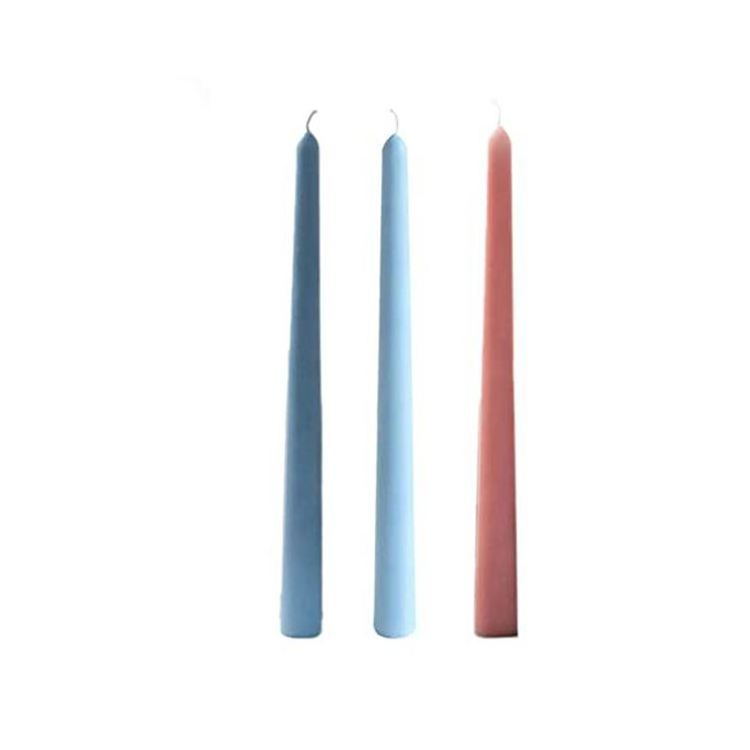 Junda  distributions of candles multi color taper candles 4inch taper candle packaging boxes