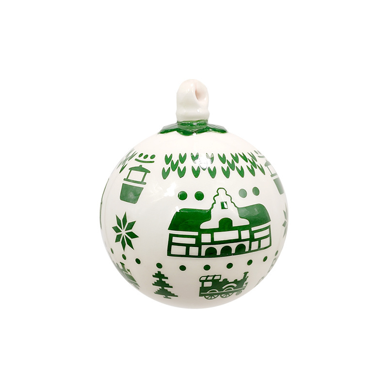 New arrival Christmas baubles ornaments decoration Hanging Ceramic Christmas Ball