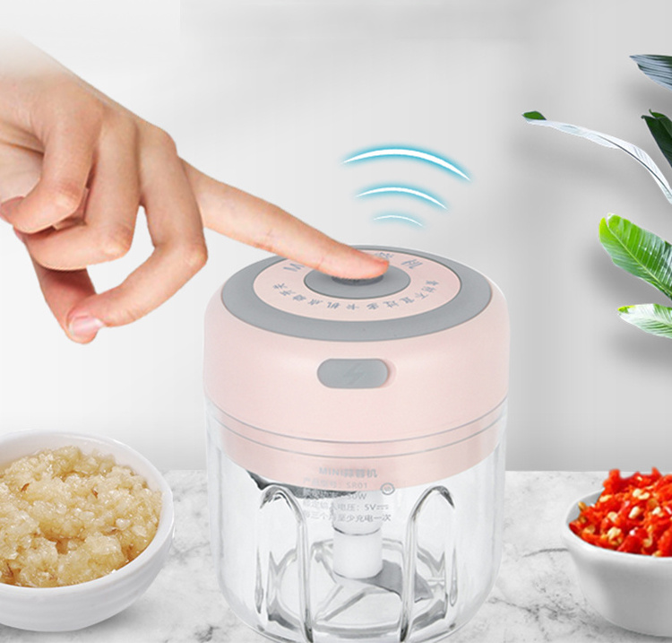 250ml usb wireless mini electronic garlic grinder portable food mincer kitchen accessories chopper blender