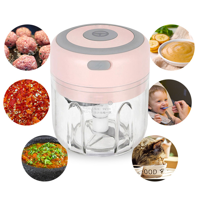 250ml usb wireless mini electronic garlic grinder portable food mincer kitchen accessories chopper blender