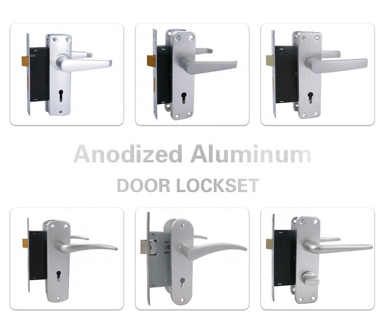 Lock Set With Master Key Storm Mortise Entry Handlesets Silvery White Knob Door Zinc Alloy Lever Door Lock Handle Lock Set