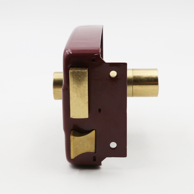 Sliding Door Night Latch Chrome Rim Latch Lock Series Yellow Color Rim Locks For Outward Opening Doors