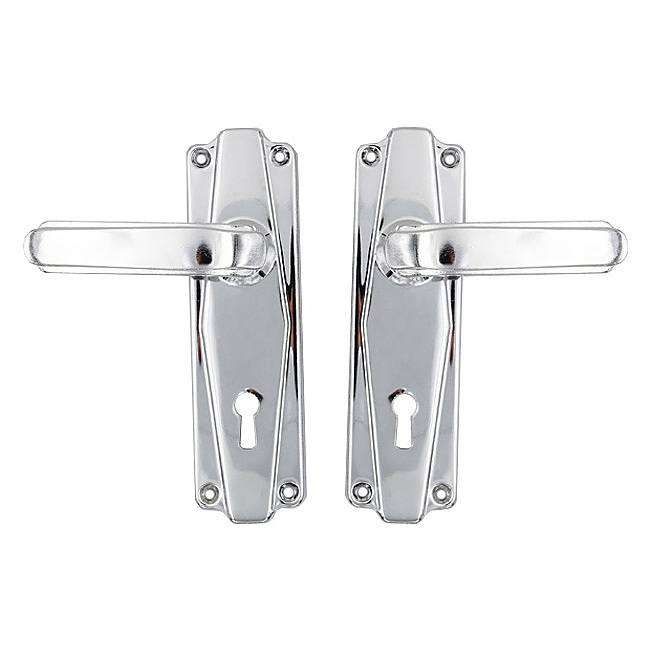 2024 Hot Sale Bedroom Interior Door Lock Set With Aluminum Door Handle With 2 Zinc Alloy Keys