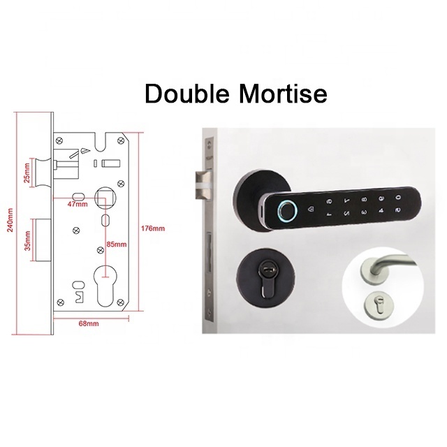 Deadbolt Locks Dead Bolt Security Door Fingerprint Electric App Key Locker Finger Print Single Latch Smart Lock