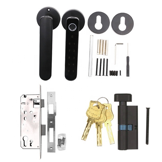 Deadbolt Locks Dead Bolt Security Door Fingerprint Electric App Key Locker Finger Print Single Latch Smart Lock