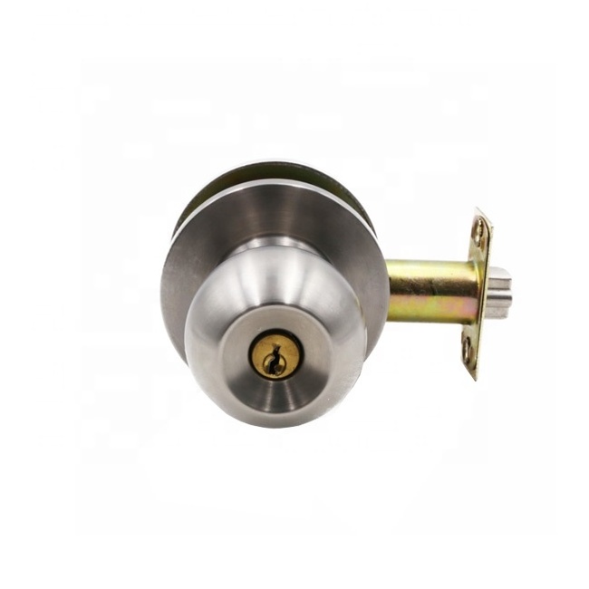 Residential Stainless Steel Double Entrance Cylindrical Tubular Deadbolt Door Knob Lock Handle Set