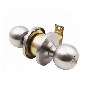 Residential Stainless Steel Double Entrance Cylindrical Tubular Deadbolt Door Knob Lock Handle Set