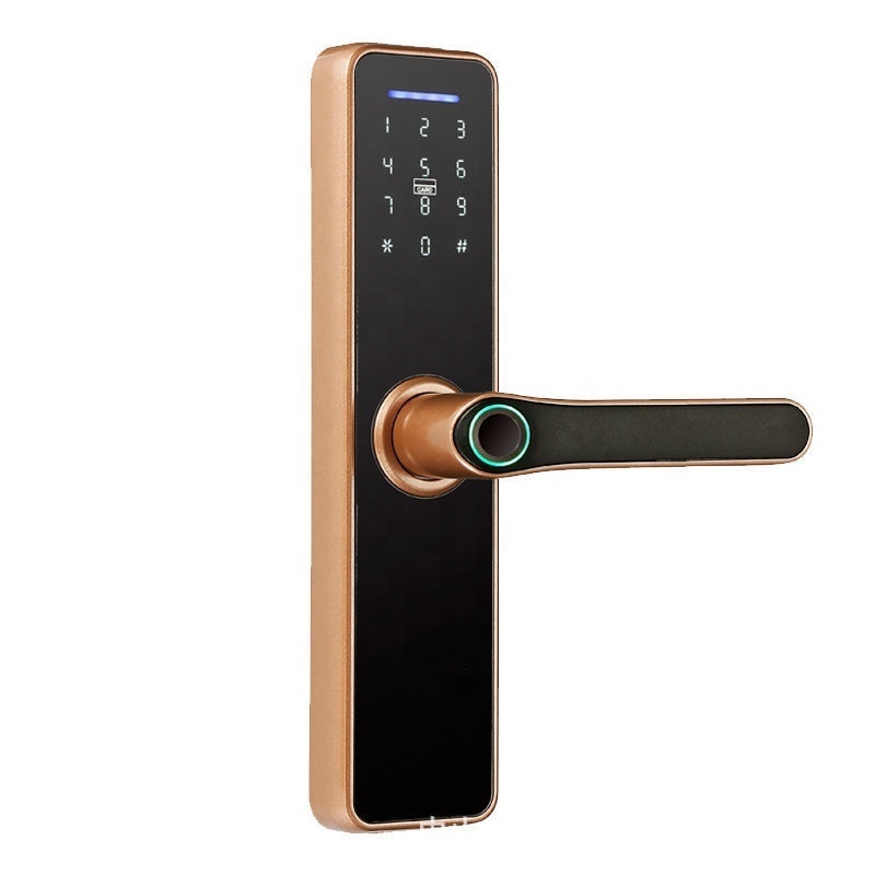 Card Keyless Fingerprint Mobile App TTlock Password Card Entry Smart Level Handle Lock