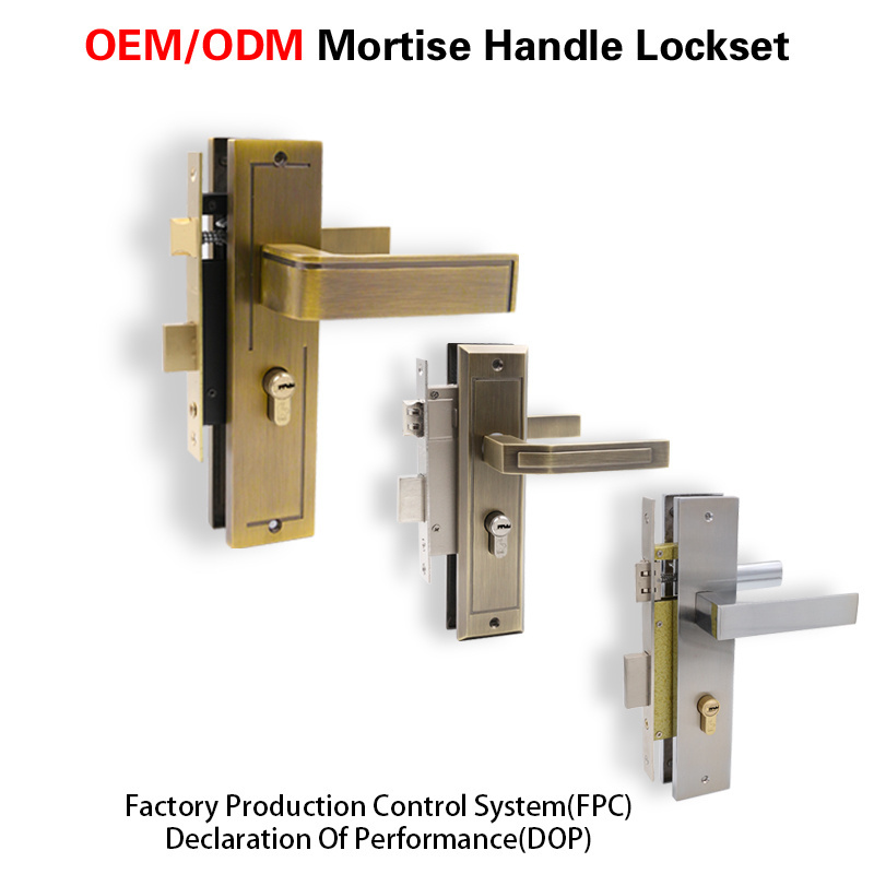 French Zinc Alloy Ordinary Mortise Door Lock For Fire Wooden Door Mortising Machine Lock Set