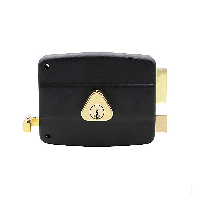 Hot Sale Waterproof Stainless Steel Rim Lock Mortise Lock Security Full Brass Cylinder Black Gate Door Lock