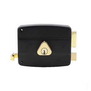 Hot Sale Waterproof Stainless Steel Rim Lock Mortise Lock Security Full Brass Cylinder Black Gate Door Lock