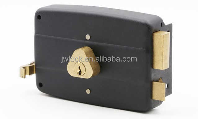 Hot Sale Waterproof Stainless Steel Rim Lock Mortise Lock Security Full Brass Cylinder Black Gate Door Lock