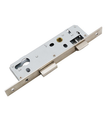 85mm Backset Narrow Stainless Steel Solid Latch Hotel Mortise Lock Body Short Lockbody With Cylinder Steel Chrome Face Plate