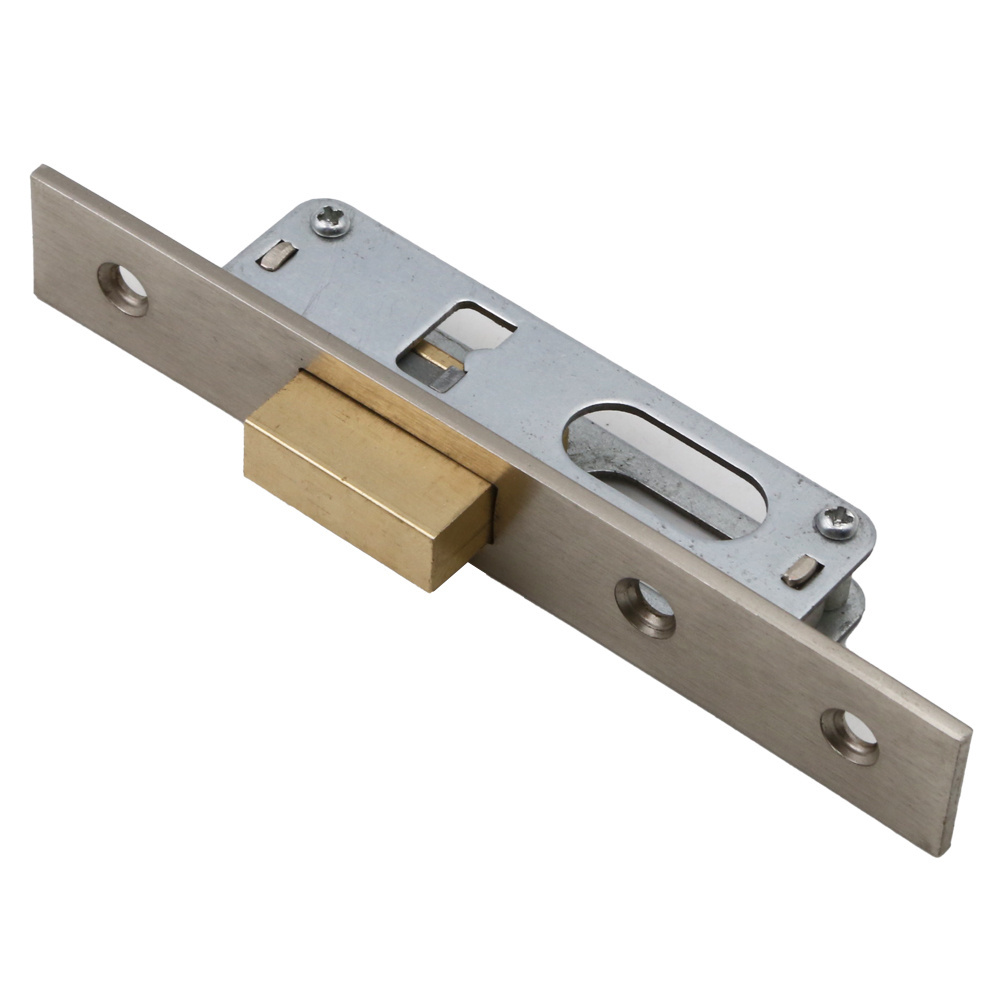 Euro Standard Fire Proof Brushed Brass Stainless Steel 304 Lock Deadbolt Lockbody Brass Latch With Cylinder Hole