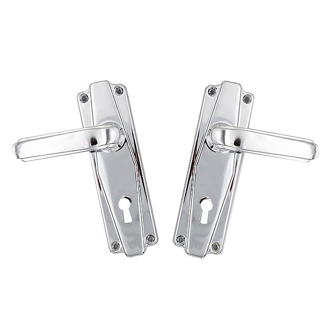 2024 Hot Sale Bedroom Interior Door Lock Set With Aluminum Door Handle With 2 Zinc Alloy Keys