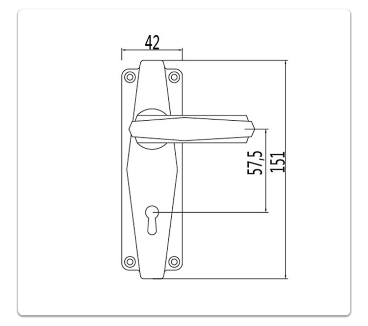 Popular Handle Lock 223/693SD Interior Wooden Lever Handle Door Key and Lock Service