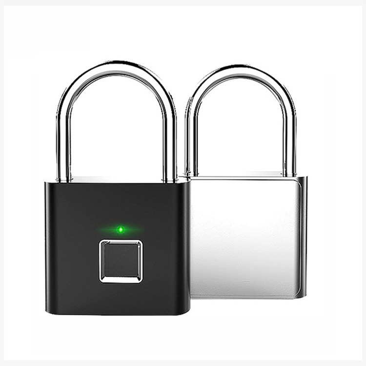 2024 New Smart Digital Alarm Fingerprint Pad Lock And Smart Biometric Fingerprint Padlock Smart Lock For Bag Drawer Cabinet