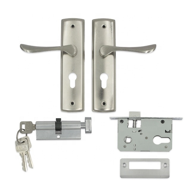 Source Factory Door Hardware Zinc Alloy Double Handle Mortise Lock Entrance Door Handle Handle Lockset