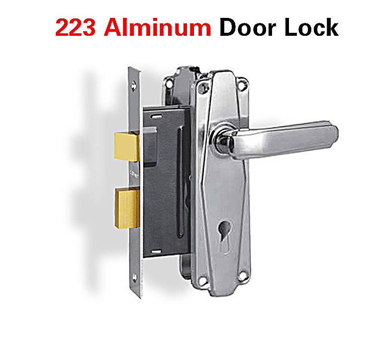 2024 Hot Sale Bedroom Interior Door Lock Set With Aluminum Door Handle With 2 Zinc Alloy Keys