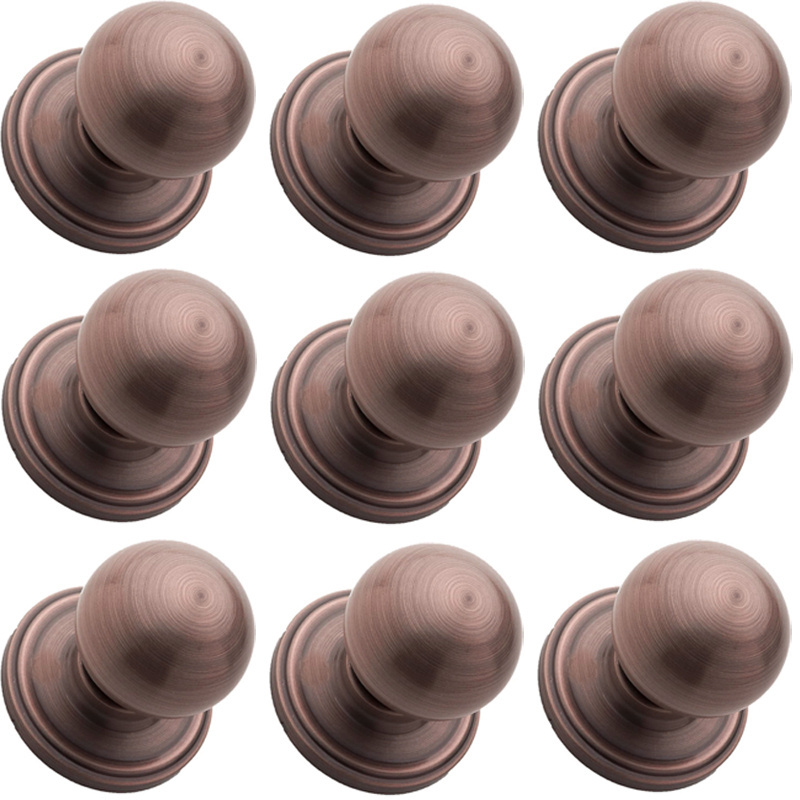 Keyless Brass Ball Door Knob Lock Entry Door Tubular Knob Cylindrical Door Lock For Safe Bronze Color