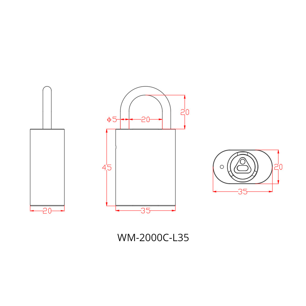 Smart Candado Moto Padlock Combination With Fingerprint Key