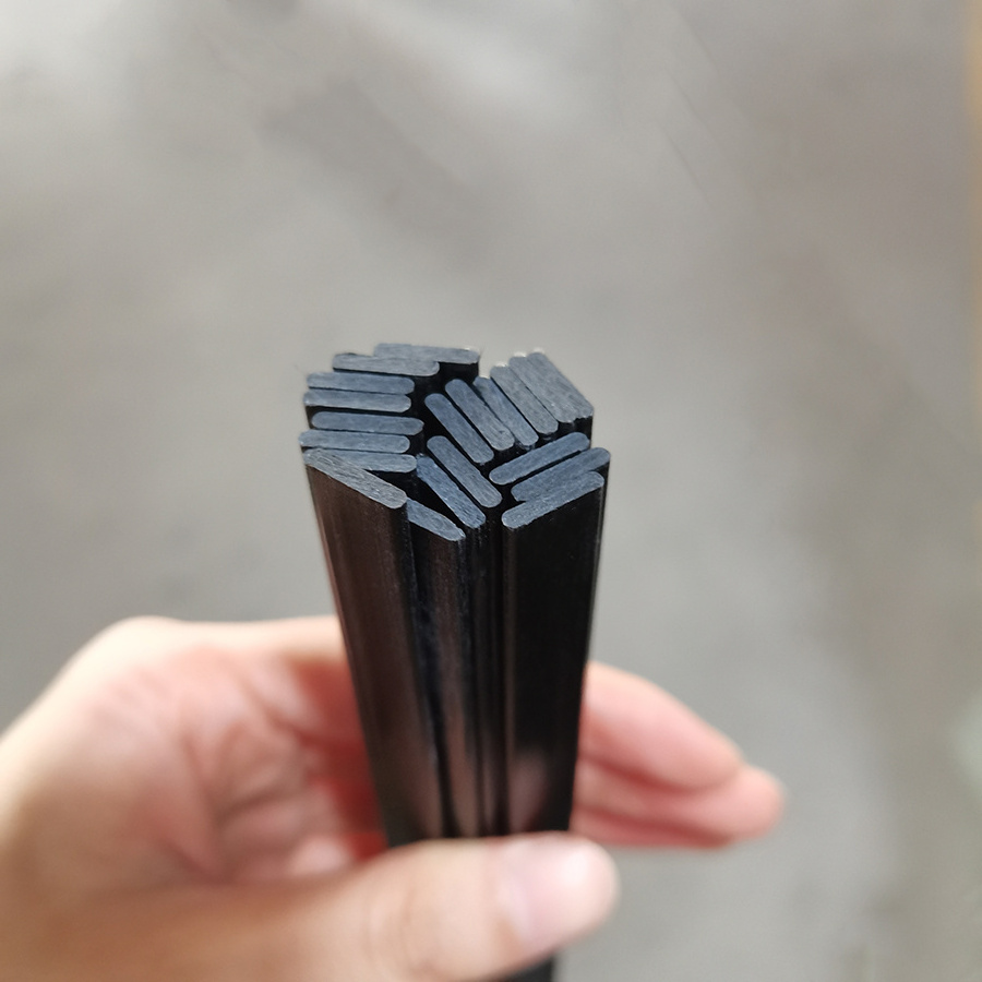 China Factory Carbon Fiber Strip CFRP Pultruded Carbon Fiber Flat Bar