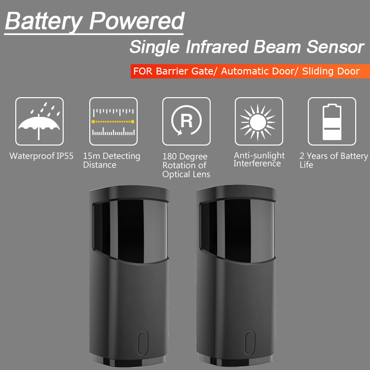 Automatic Barrier/ Gate System Safety Protect Wireless Photocell / Infrared Photo Beam Sensor 12v 36v Infrared Photocell