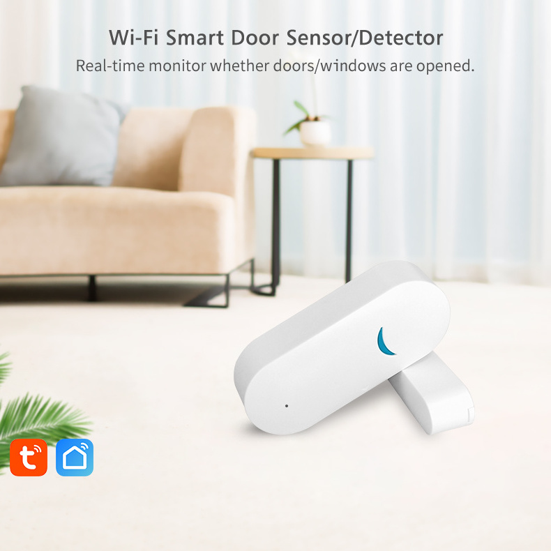 Tuya Smart Home Alarms Wifi Door Window Sensor Door Open/Closed Detector With APP Notification