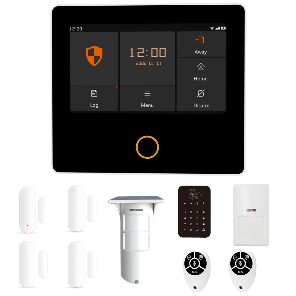 Tuya Smart WiFi 4G Security Alarm System Panel Built-in Siren With Door Sensor Outdoor Motion Detector Home Alarm System