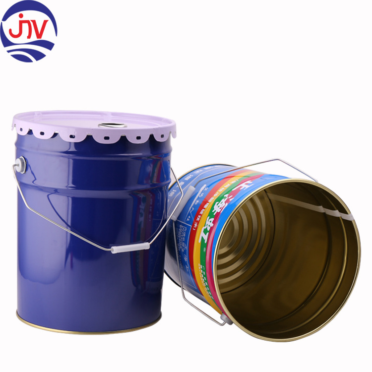 Custom Bulk Colored Metal Galvanized Paint Tin Buckets Tin 20L Pail With Lid Wholesale