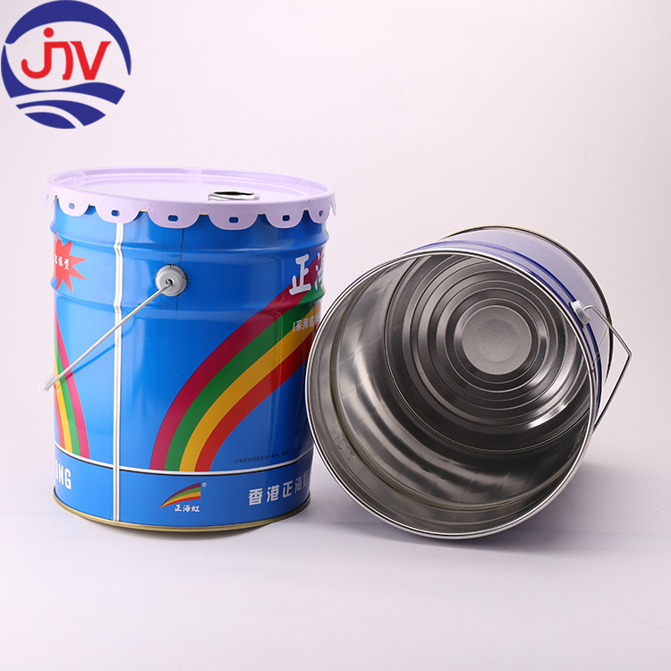 Custom Bulk Colored Metal Galvanized Paint Tin Buckets Tin 20L Pail With Lid Wholesale