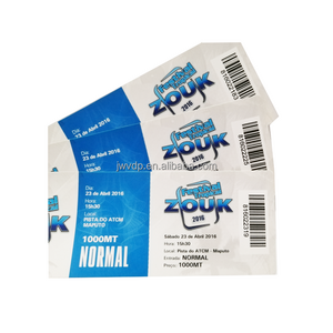 Wholesale Printing Offers Entrance Flights Tickets Custom Number Ticket Thermal Paper Boarding Pass Airline Ticket