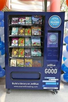 Outdoor book vending machine 24 hours self tennis ball,  balloon and pinball vending machine library book vending machine