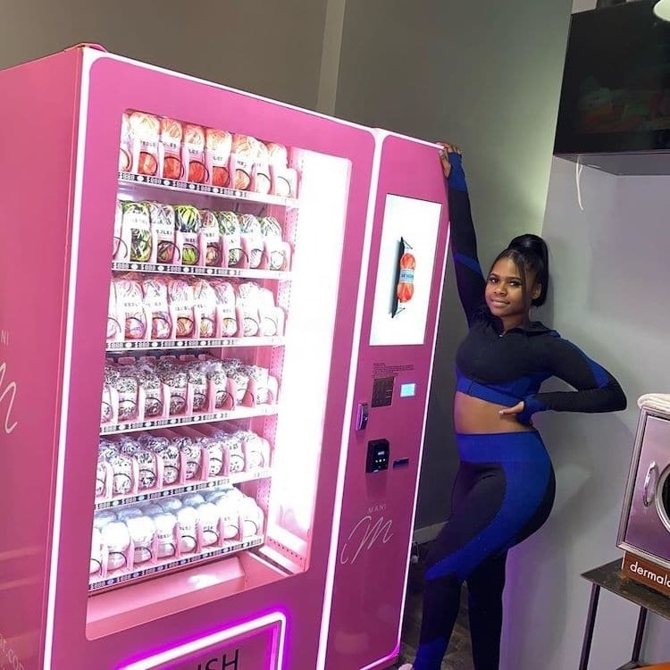 JW Touch screen nail polish beauty cosmetics vending machine lipstick eyelashes vending machine for sale