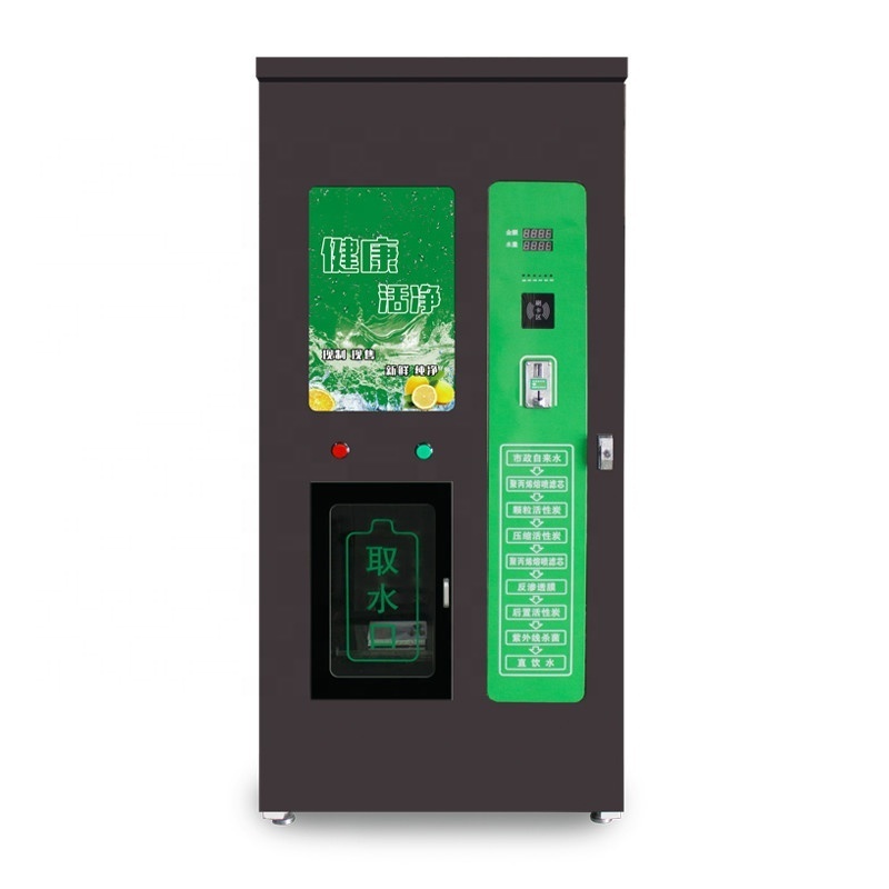 JW Hot Selling Coin and Bill Acceptor 200GPD Purified Water Vending Machine for Sale Water Bottle Vending Machine