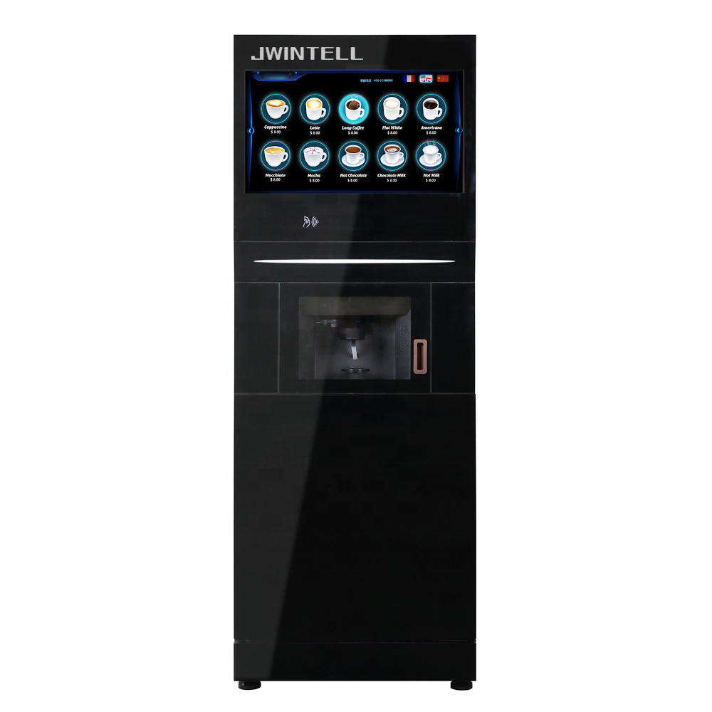 JW Fully Automatic Protein Shake Vending Machine popular 24 hours self service bean to cup coffee vending machine for office