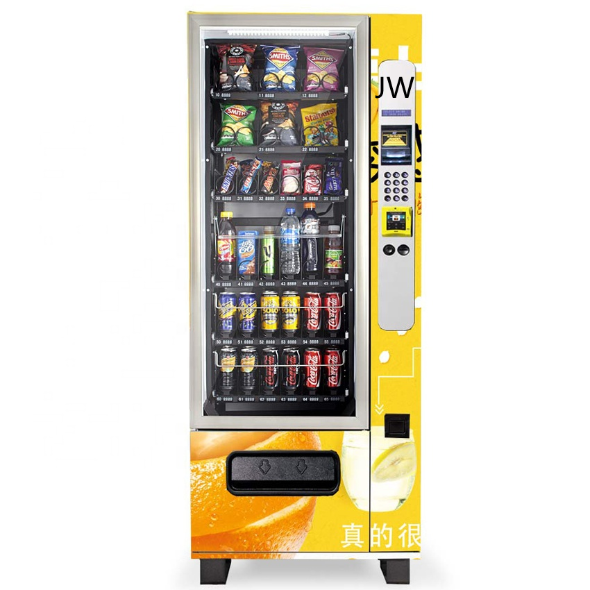 JW custom automated instant noodles hot ramen noodle vending machine,vending machine ramen touch screen subway shopping mall