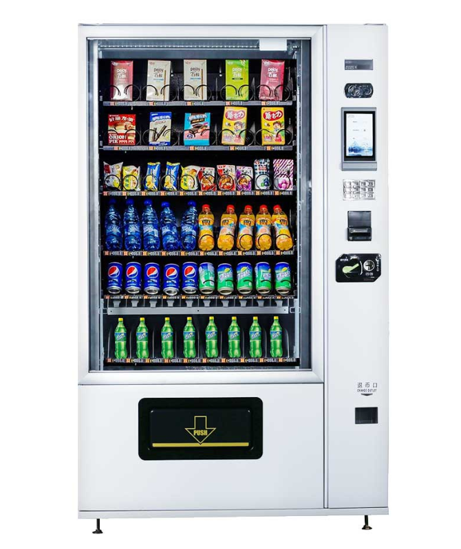 fresh fruit cake Hot Sales vending machine with cash&card payment drink&snack vending machine refrigerated system vending system