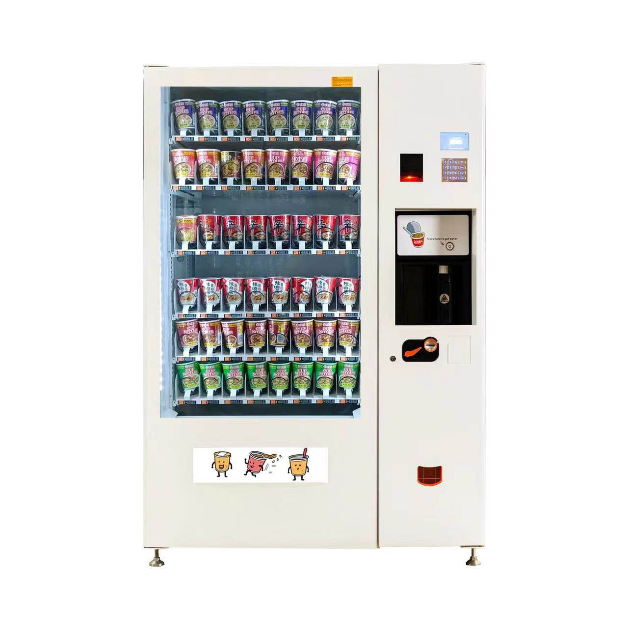 Coin And Bill Cooling System Instant Noodle Vending Machine hot water pot ramen vending machines noodle instant noodle machine