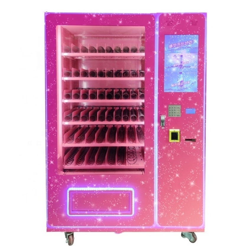 JW customized korean mini hair beauty vending machine pink eyelash hair nail cosmetic small vending machines for false lashes