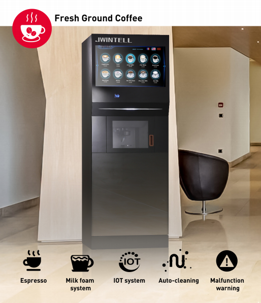 multifunction automatic coffee vending machine touch screen 2022 Coin Operated Instant Tea/Coffee/Coffe/Cafe Vending Machine