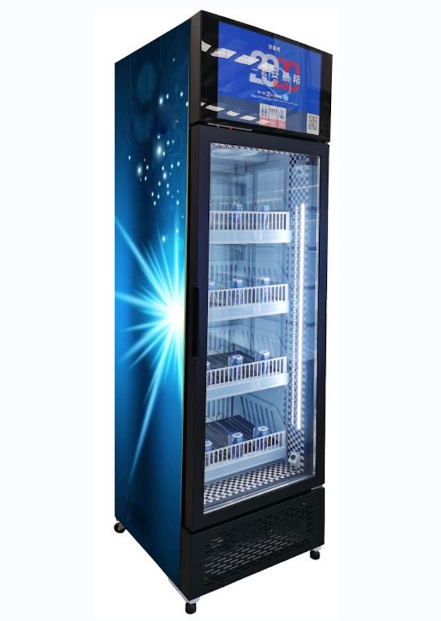 Smart fridge grab and go high tech vending machine for fruits fresh products vegetable drinks wifi /sim card Weight sensing