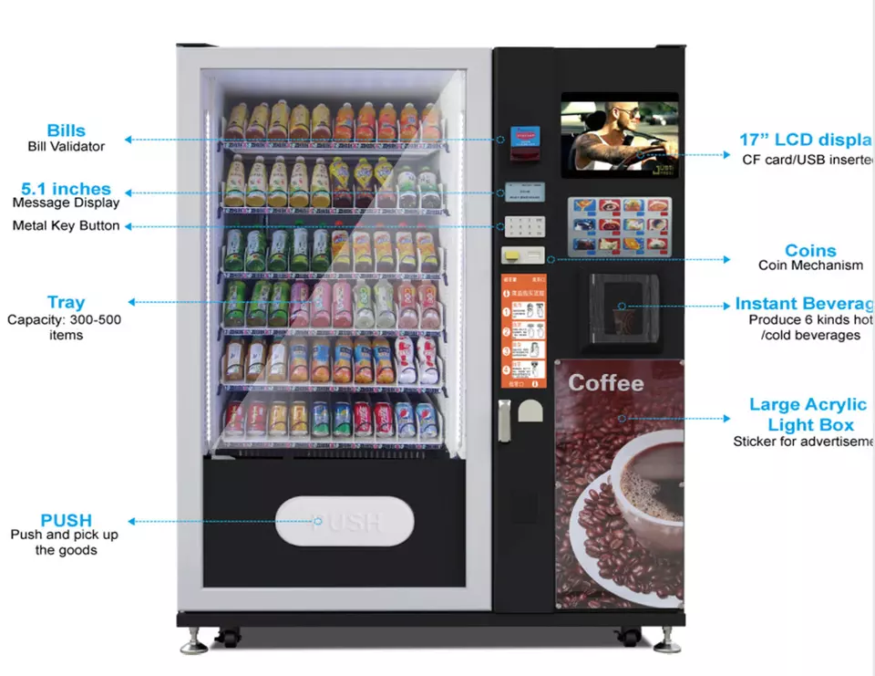 JW custom automated instant noodles hot ramen noodle vending machine,vending machine ramen touch screen subway shopping mall