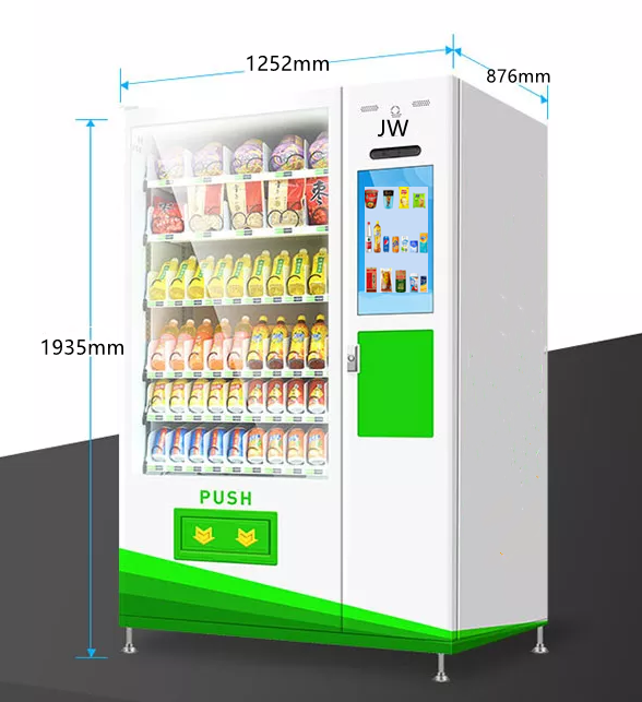 JW custom automated instant noodles hot ramen noodle vending machine,vending machine ramen touch screen subway shopping mall