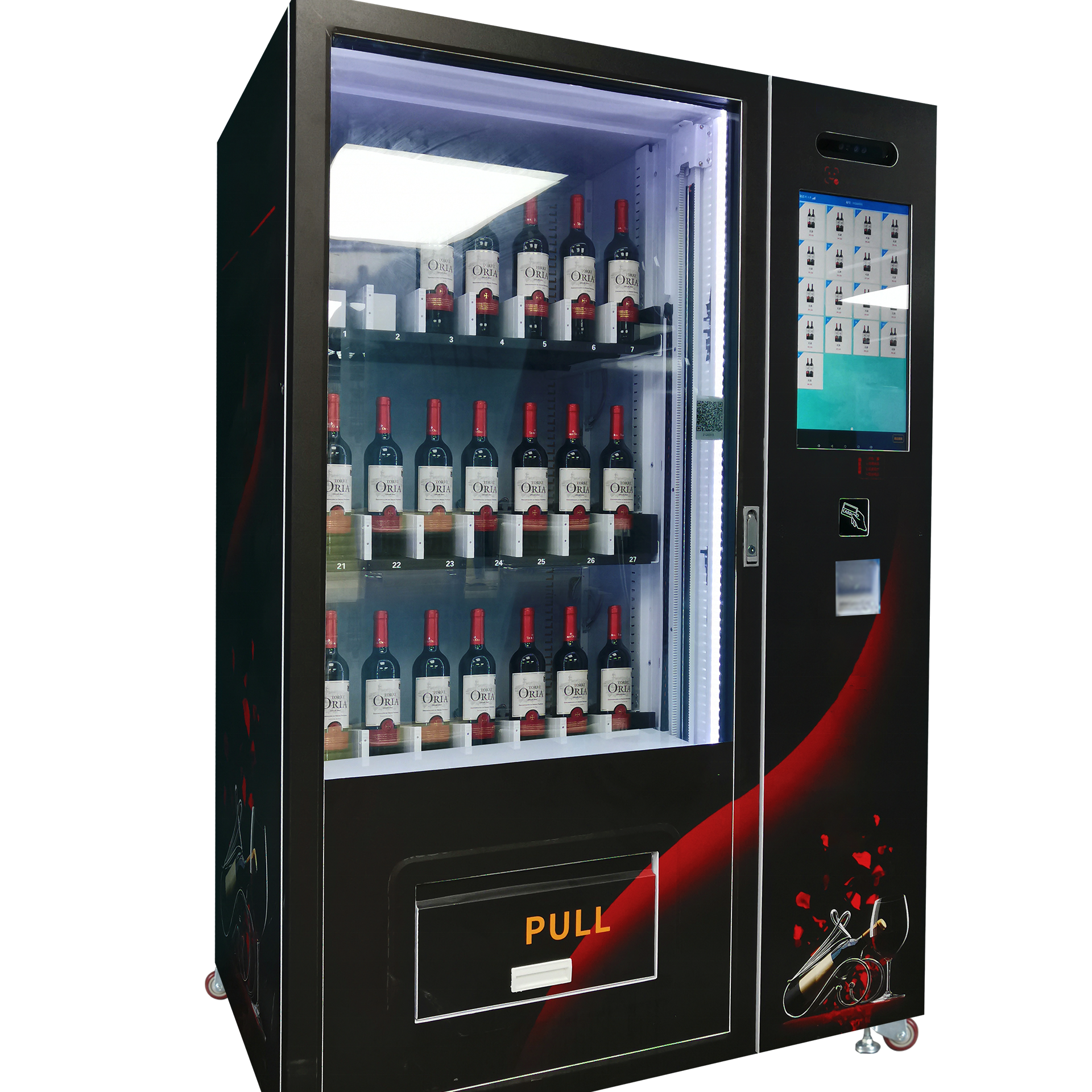 JW  red wine whiskey vending machine with elevator  beer wine bottle vending machine with age verification