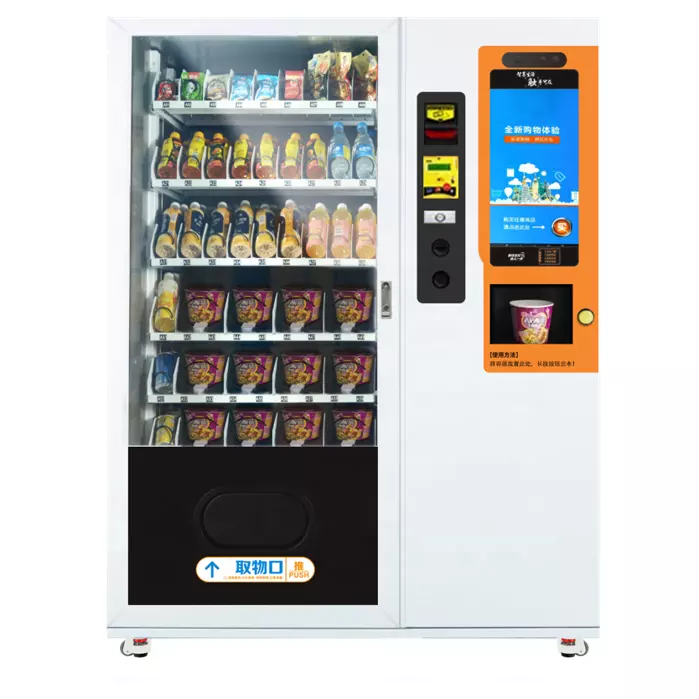 JW custom automated instant noodles hot ramen noodle vending machine,vending machine ramen touch screen subway shopping mall