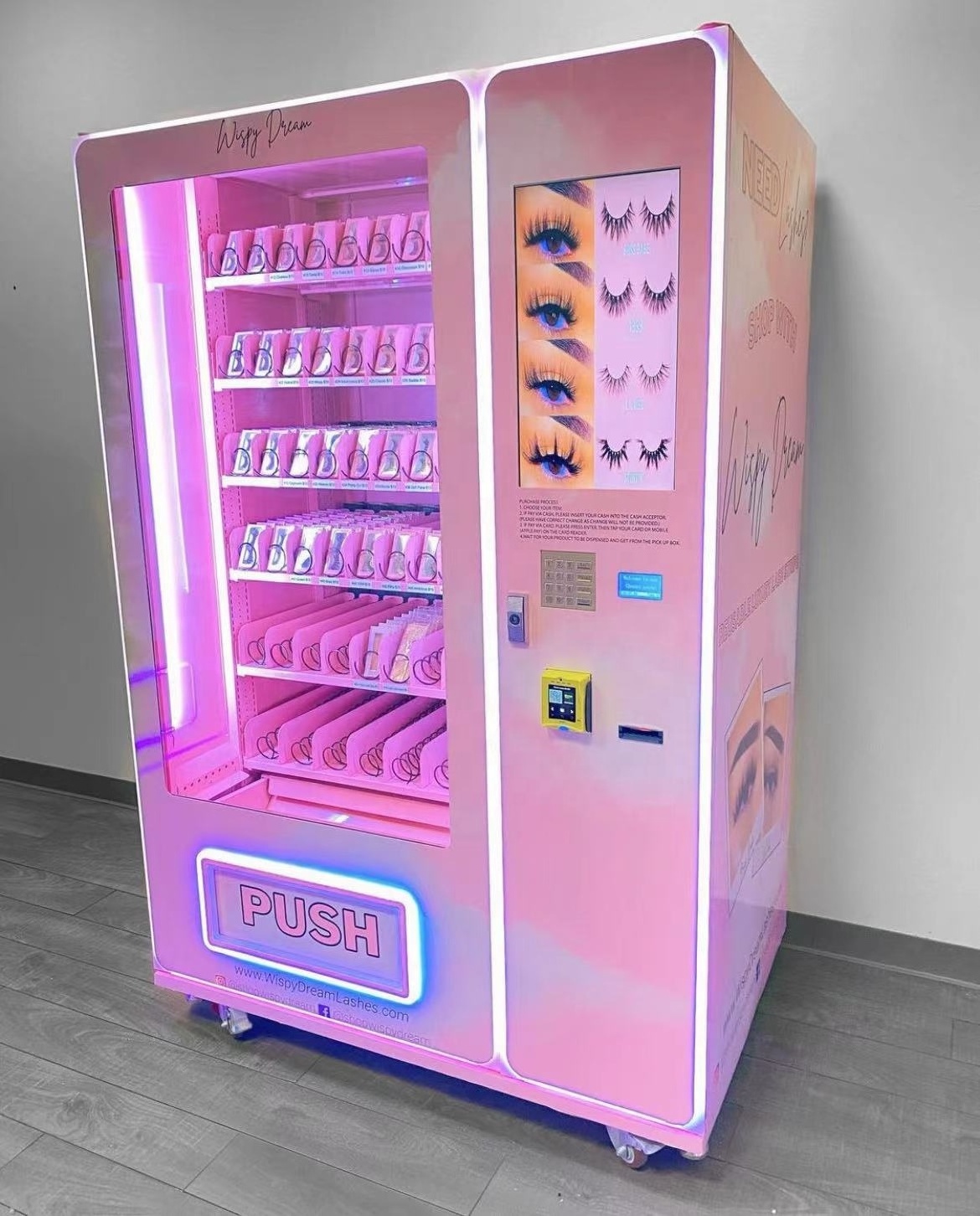 JW Perfume crystal candles beauty vending machine touch screen Lashes Vending Machine Beauty Vending Machine For False Lashes