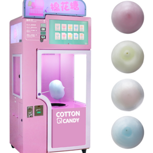 Smart Automatic Cotton candy making machine flower shape cotton vending machine custom candy sweet vending business